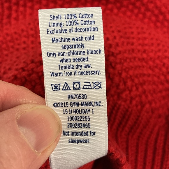 Janie and jack red Christmas Santa pom pom knit hat 0/3m - Picture 7 of 8